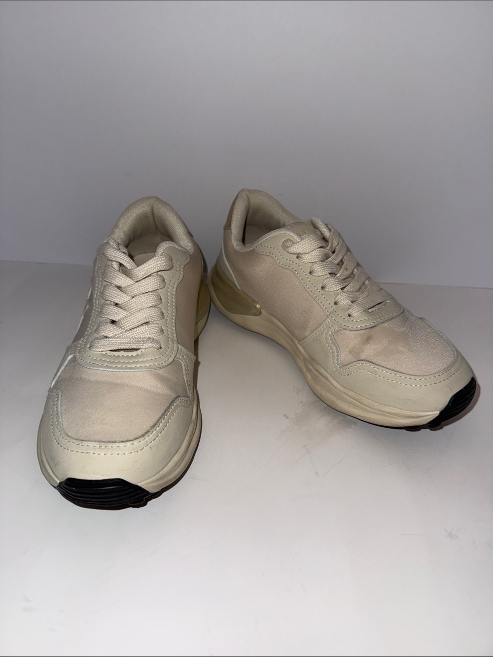 WOMENS VINTAGE HAVANA RUN NUDE WASHED GOLD SNEAKERS SZ 7